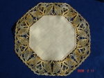 Klöppelbrief für Achteck-Deckchen (Blätter)
